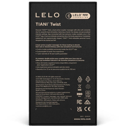 LELO - TIANI TWIST COUPLES VIBRATOR LAVENDER