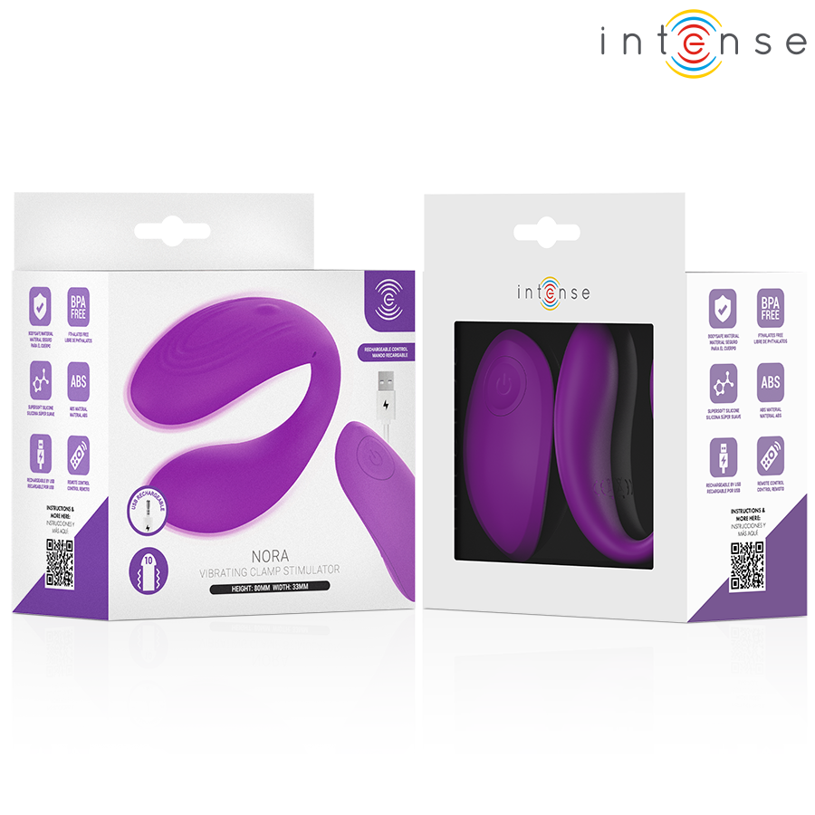 INTENSE - NORA VIBRERANDE KLÄMSTIMULATOR LILA