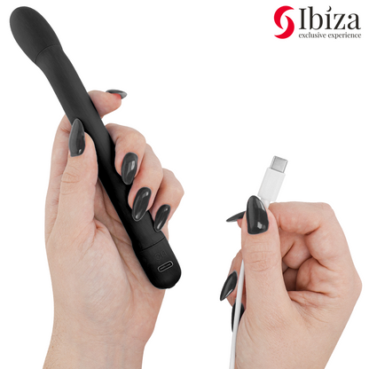 IBIZA - SVART G-PUNKT SVANSVIBRATOR MED VIBRATION
