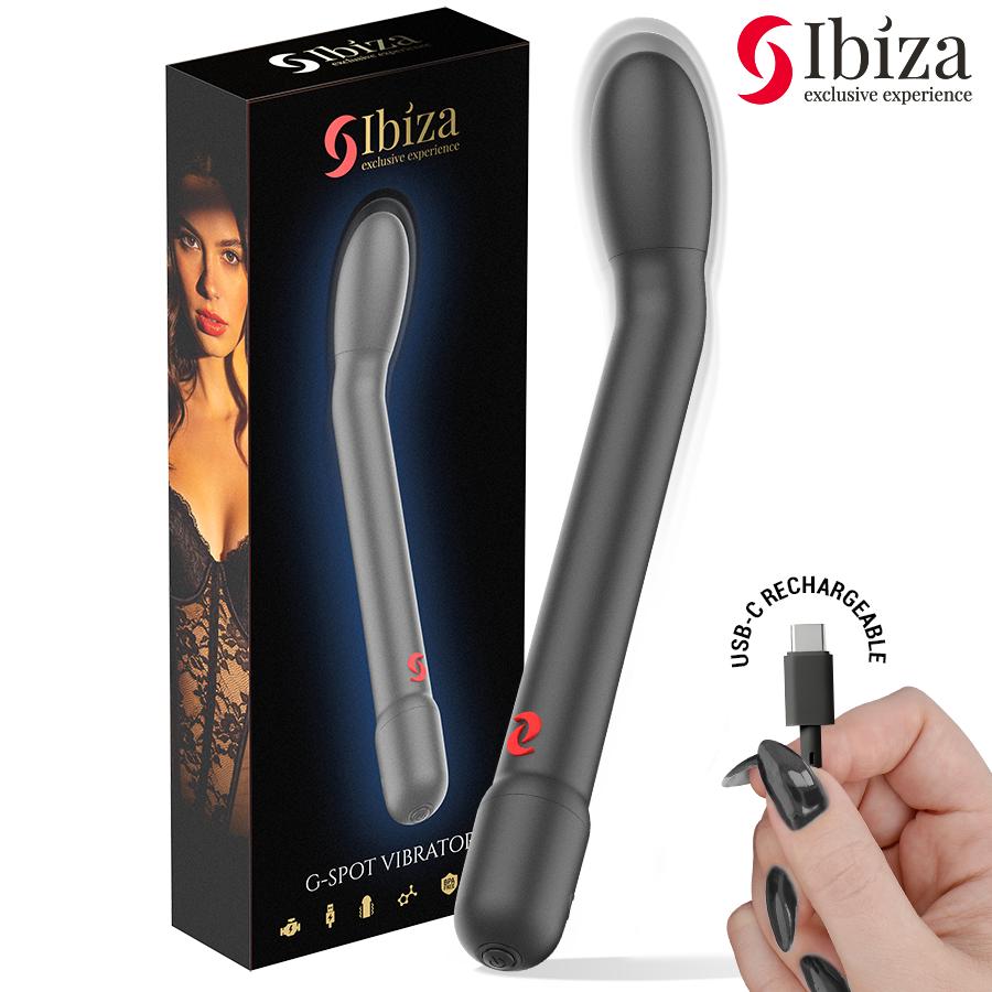 IBIZA - SVART G-PUNKT SVANSVIBRATOR MED VIBRATION