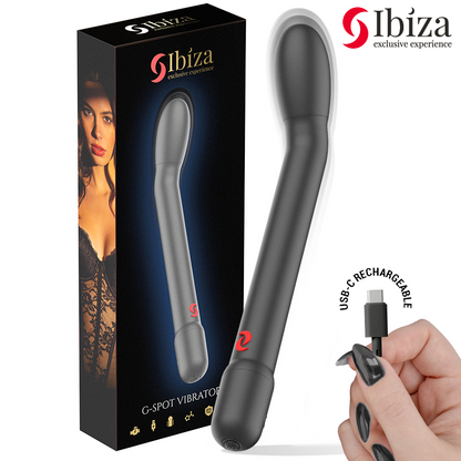 IBIZA - SVART G-PUNKT SVANSVIBRATOR MED VIBRATION