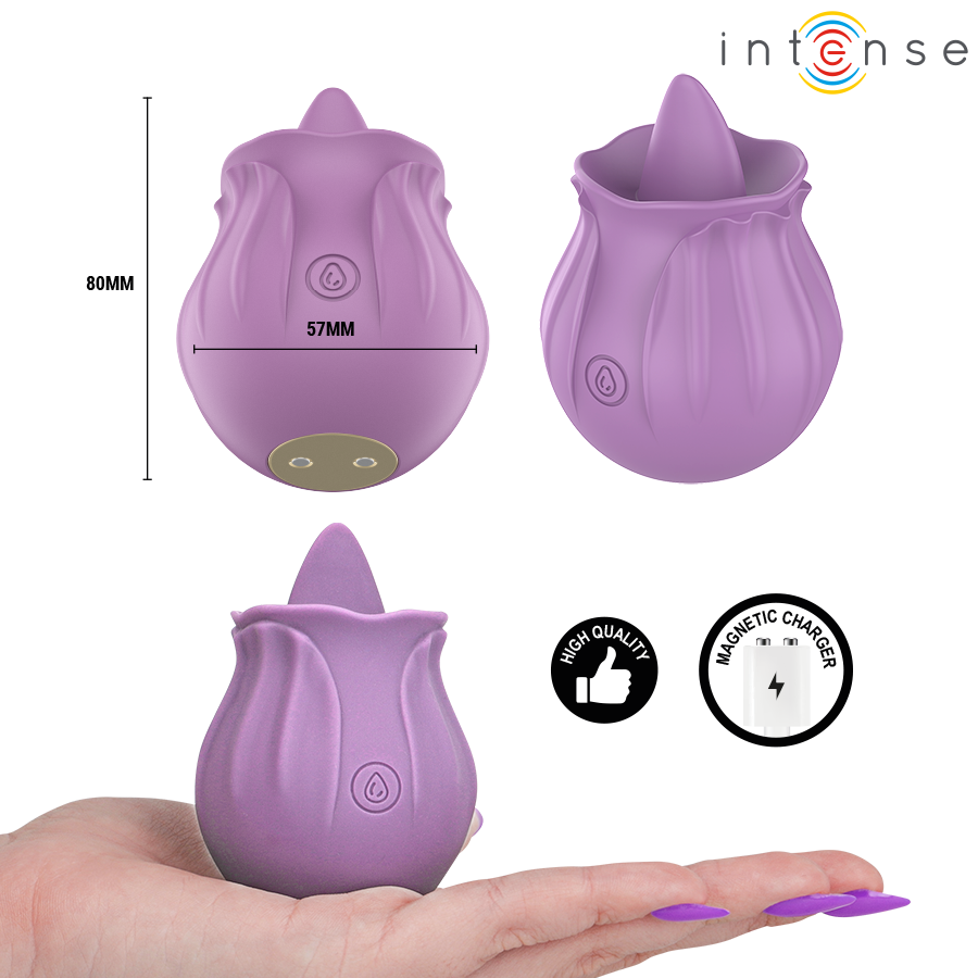 INTENS – AZALEABLOMMA KLITORISSTIMULERANDE 10 VIBRATIONER LILA
