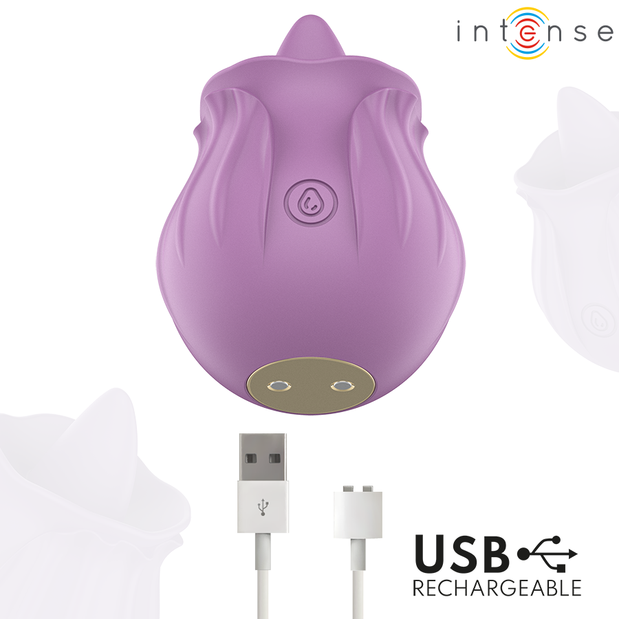 INTENS – AZALEABLOMMA KLITORISSTIMULERANDE 10 VIBRATIONER LILA