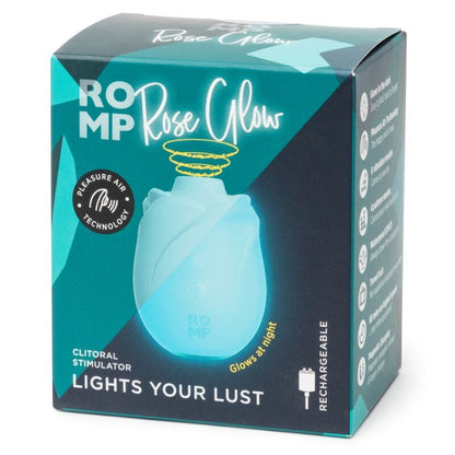ROMP - ROSE GLOW KLITORAL SUGVERKTYG SJÄLVLYSANDE I MÖRKRET