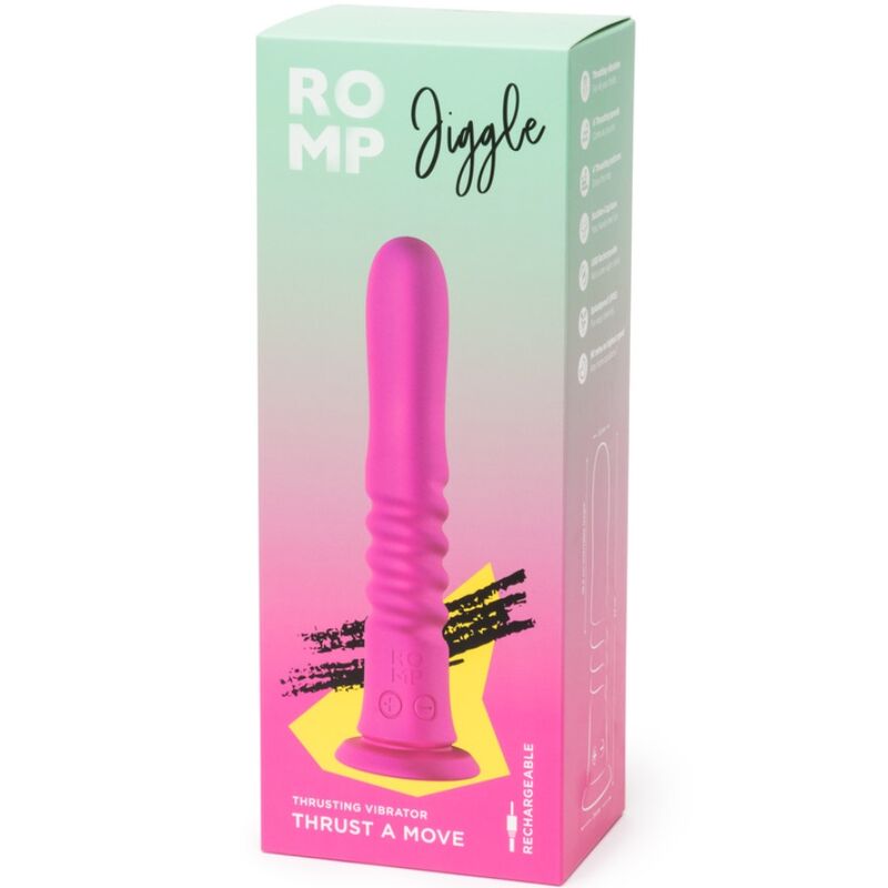 ROMP - VIBRATOR MED ROSA SUGKOPP SOM VICKAR UPP OCH NER