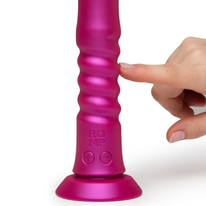 ROMP - VIBRATOR MED ROSA SUGKOPP SOM VICKAR UPP OCH NER