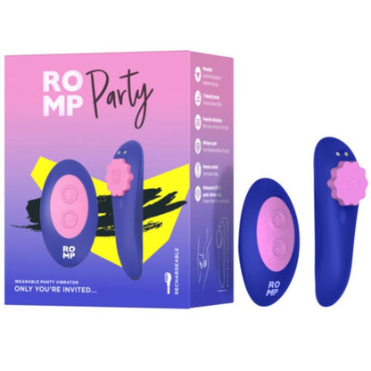 ROMP - PARTY MAGNETISK VIBRERANDE SILIKONTROSA MED FJÄRRKONTROLL