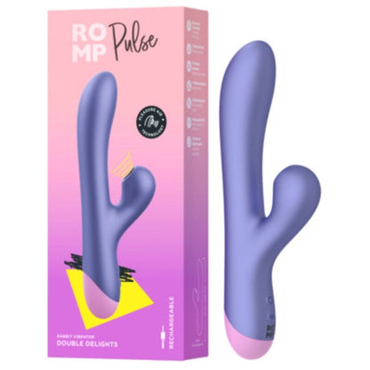 ROMP - PULSE RABBIT DUAL G-PUNKTSVIBRATOR ELEKTRISK BLÅ