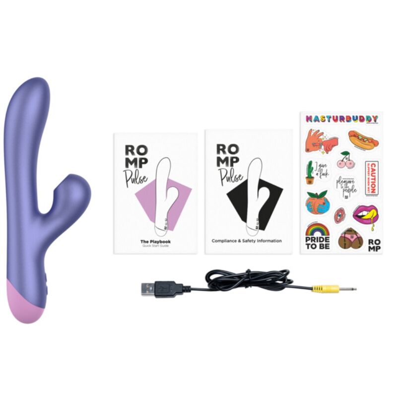 ROMP - PULSE RABBIT DUAL G-PUNKTSVIBRATOR ELEKTRISK BLÅ