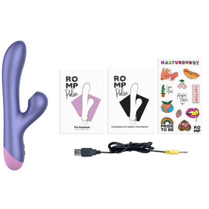 ROMP - PULSE RABBIT DUAL G-PUNKTSVIBRATOR ELEKTRISK BLÅ