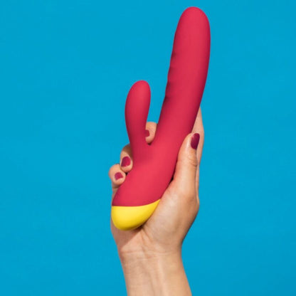 ROMP - JAZZ UPPLADDNINGSBAR KANINVIBRATOR RÖD