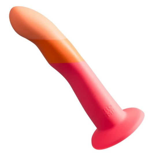 ROMP - DIZI SILIKONDIKDO MED SUGKOPP TREFÄRGAD 18 CM