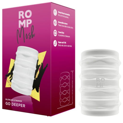 ROMP - MOSH GENOMSKINLIG MANLIG MASTURBATOR MED 6 CM VÄNDBAR HÅLSA