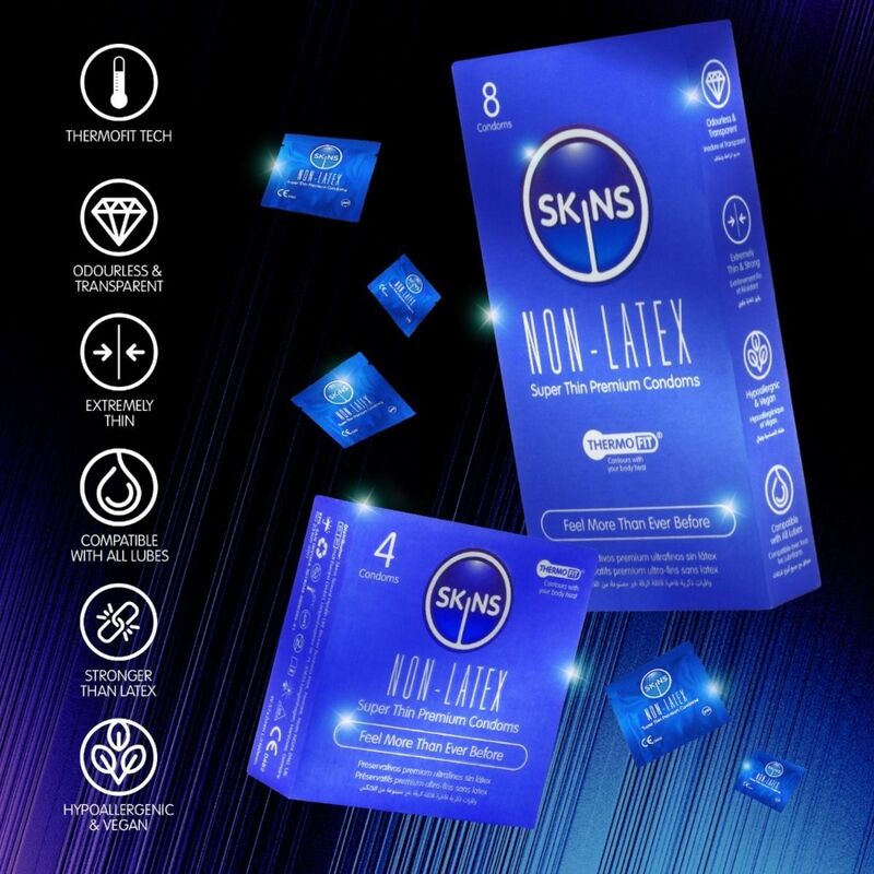 SKINS - LATEXFRIA KONDOMER, 4-PACK