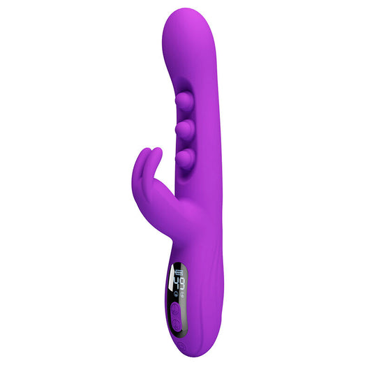 PRETTY LOVE – SABIEN KANINVIBRATOR MED KNACKANDE STIMULERING OCH LILA LED-LJUS
