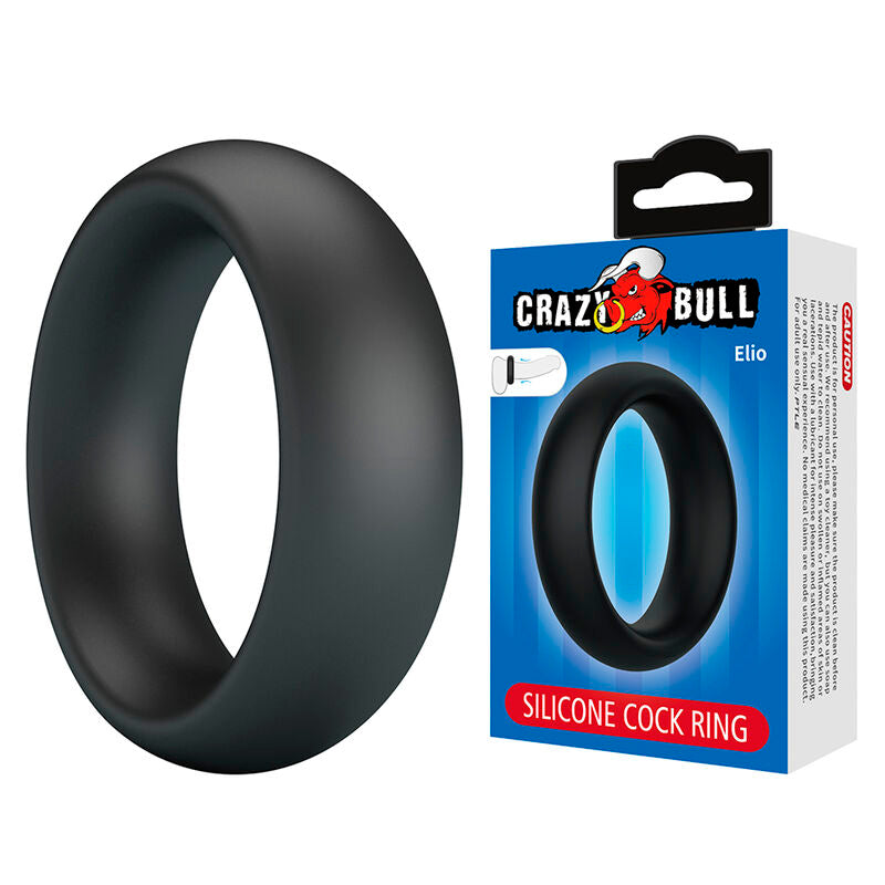 CRAZY BULL - ELIO SILICONE PENISRING SVART