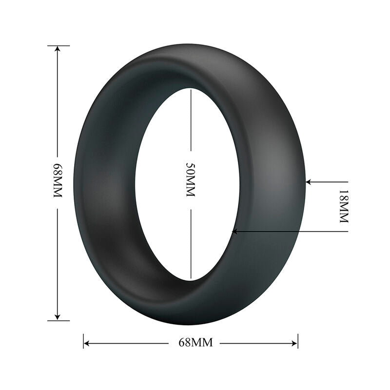 CRAZY BULL - ELIO SILICONE PENISRING SVART