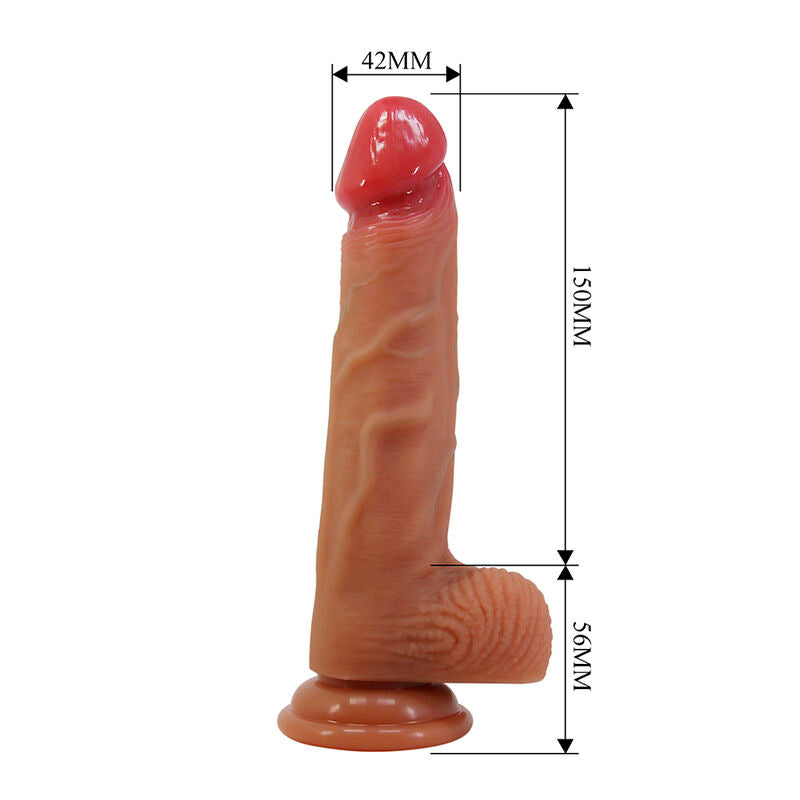 PRETTY LOVE - YETI STRAP-ON-SELE MED SUGPROPS-DILDO, KÖTTSFÄRGAD