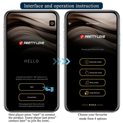 PRETTY LOVE - BUTTERFLY APP-STYRD TROSVIBRATOR ROSA