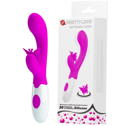 PRETTY LOVE - BUTTERFLY KISS KANINVIBRATOR MED 30 FUNKTIONER LILA