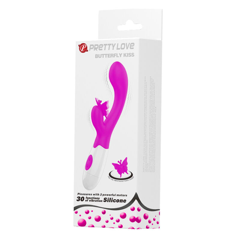PRETTY LOVE - BUTTERFLY KISS KANINVIBRATOR MED 30 FUNKTIONER LILA