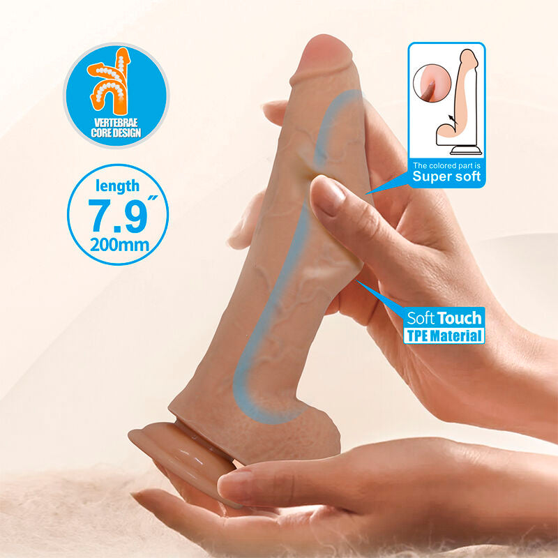 PRETTY LOVE - FABIAN FLEXIBEL DILDO MED SUGPROPP FLESH