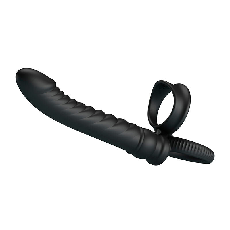 PRETTY LOVE - MERRITT ANALVIBRATOR MED RING OCH VIBRATION SVART