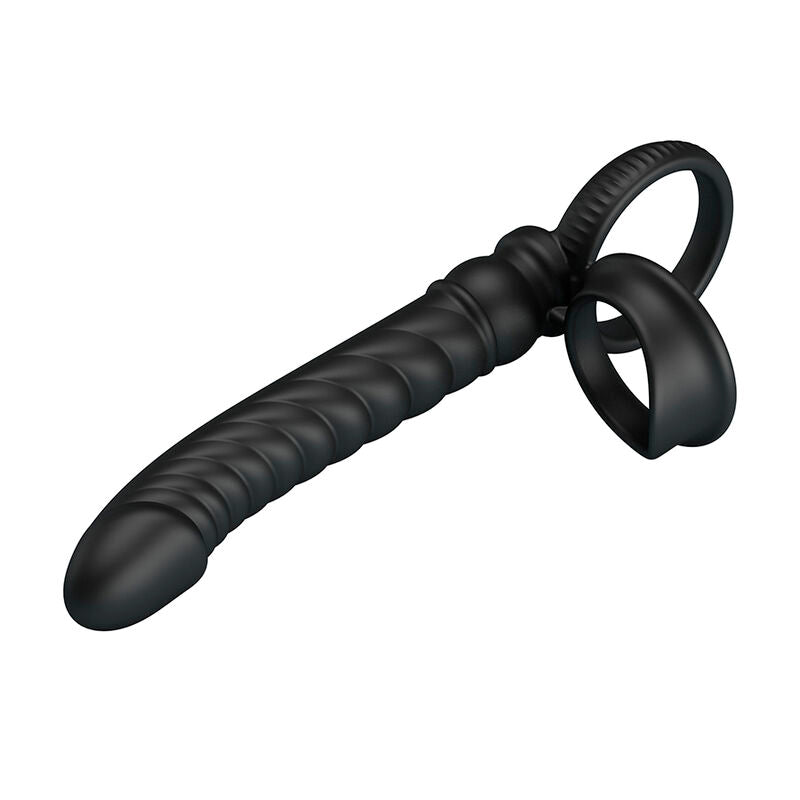 PRETTY LOVE - MERRITT ANALVIBRATOR MED RING OCH VIBRATION SVART