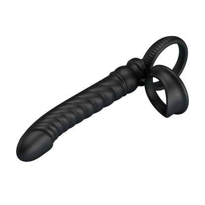 PRETTY LOVE - MERRITT ANALVIBRATOR MED RING OCH VIBRATION SVART
