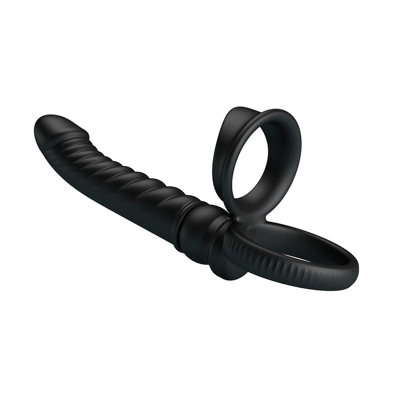 PRETTY LOVE - MERRITT ANALVIBRATOR MED RING OCH VIBRATION SVART