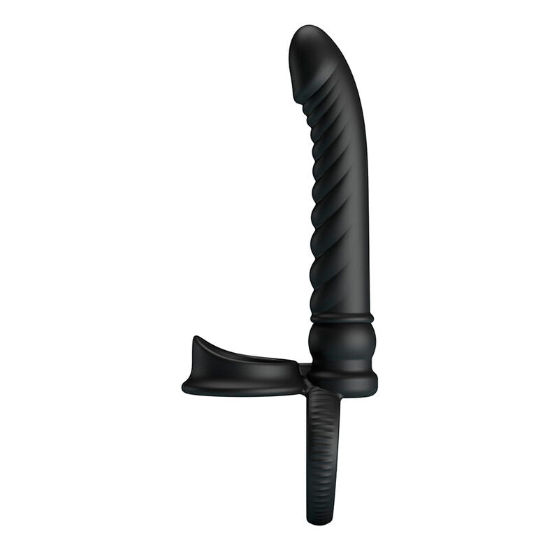 PRETTY LOVE - MERRITT ANALVIBRATOR MED RING OCH VIBRATION SVART