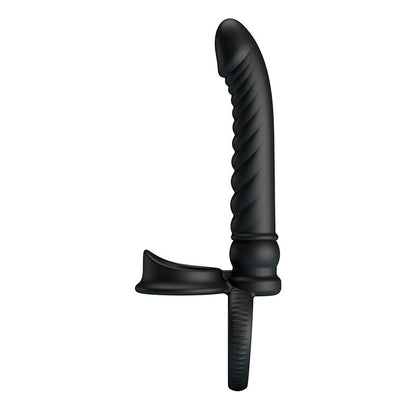 PRETTY LOVE - MERRITT ANALVIBRATOR MED RING OCH VIBRATION SVART