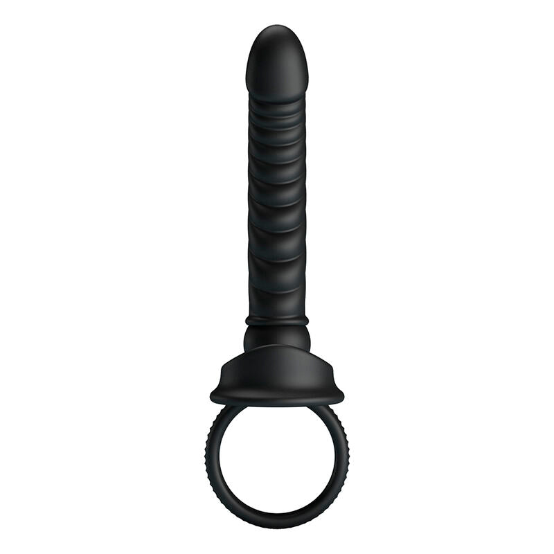 PRETTY LOVE - MERRITT ANALVIBRATOR MED RING OCH VIBRATION SVART