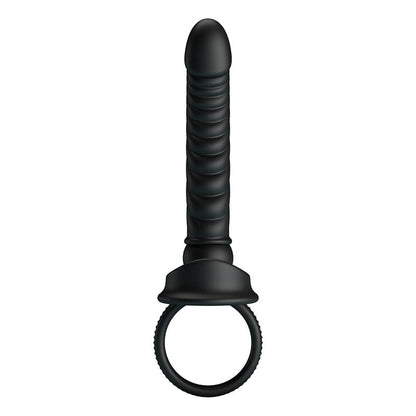 PRETTY LOVE - MERRITT ANALVIBRATOR MED RING OCH VIBRATION SVART