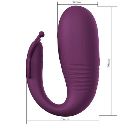 PRETTY LOVE - KLAY STÖTANDE ÄGGVIBRATOR APPSTYRD LILA