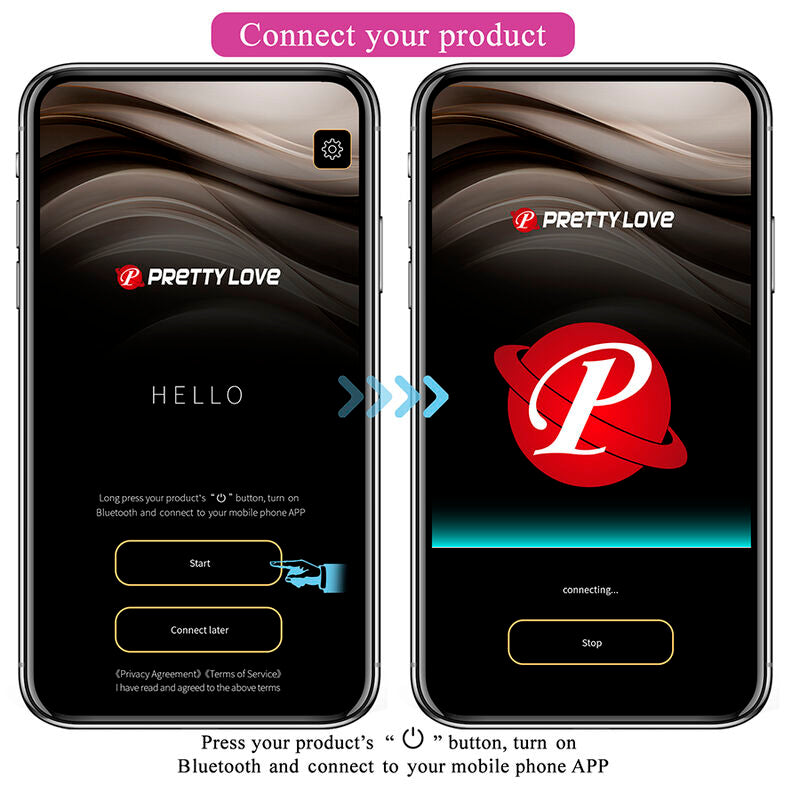 PRETTY LOVE - KLAY STÖTANDE ÄGGVIBRATOR APPSTYRD LILA