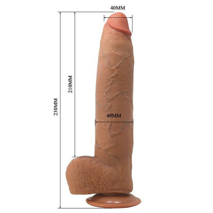 PRETTY LOVE - EVANDER FLEXIBEL REALISTISK DILDO MED SUGPROPP 23 CM -Ø- 4,9 CM