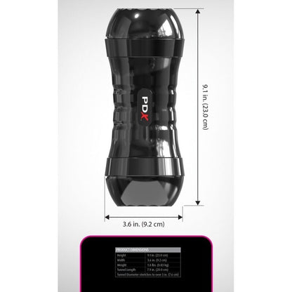 PDX EXTREME - BLÖTA SLIDOR SUPER FLIP-A-PUSSY VÄNDBAR STROKER 21,6 CM