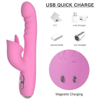 NALONE - T-MAY RABBITVIBRATOR MED TRYCK- OCH OSCILLANDE RÖRELSE
