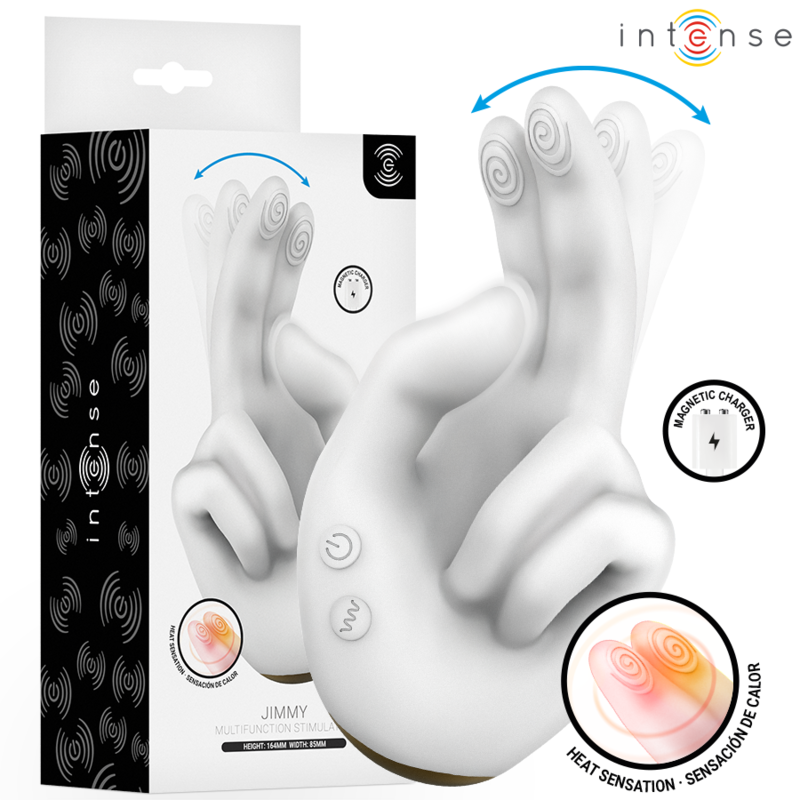 INTENSE - JIMMY HANDFORMAD MULTIFUNKTIONSSTIMULATOR MED VIBRATION OCH VÄRME