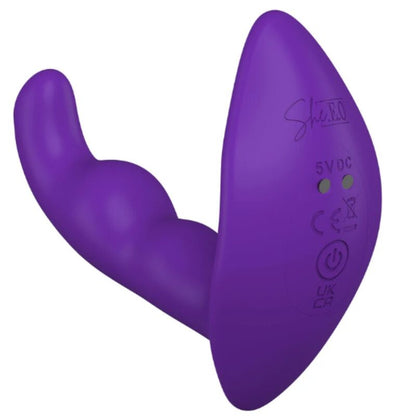SHE.E.O - ROTERANDE VIBRERANDE ANALSTIMULATOR MED FJÄRRKONTROLL - LILA