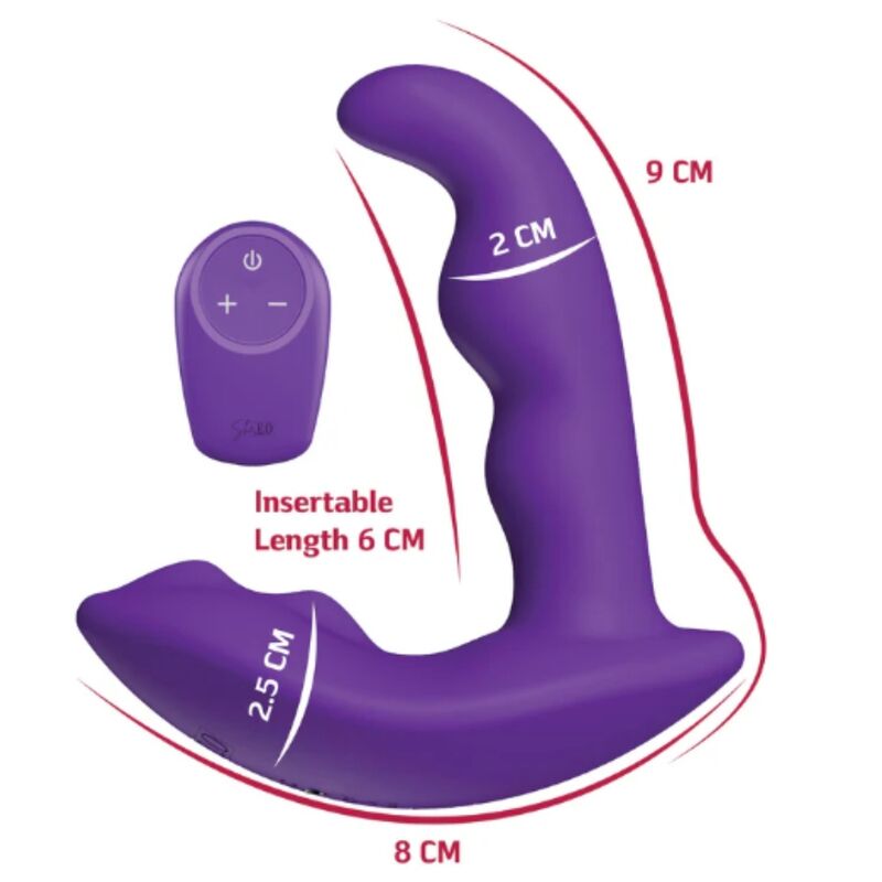 SHE.E.O - ROTERANDE VIBRERANDE ANALSTIMULATOR MED FJÄRRKONTROLL - LILA