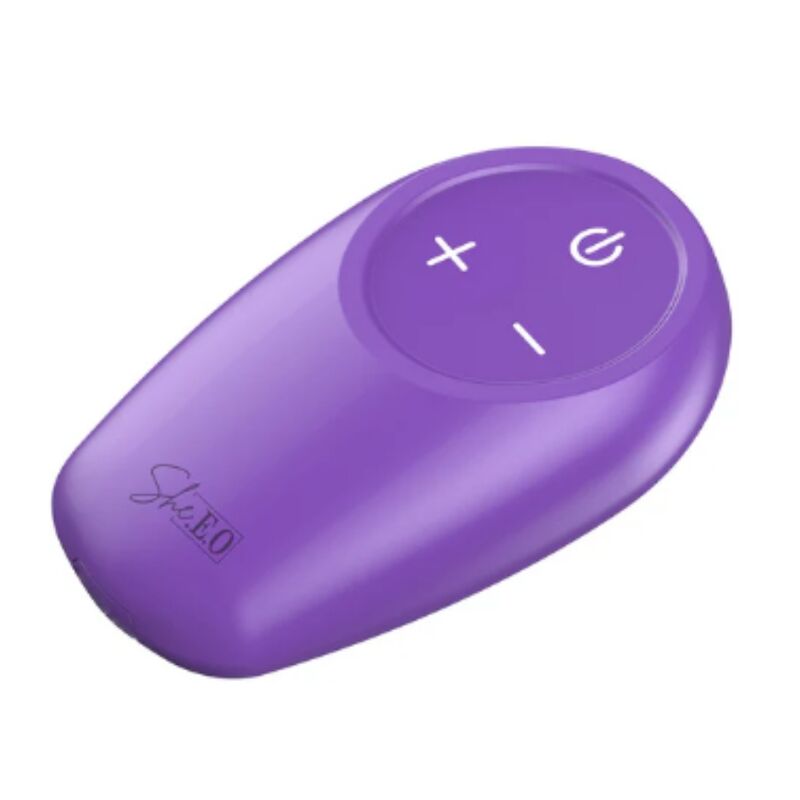 SHE.E.O - ROTERANDE VIBRERANDE ANALSTIMULATOR MED FJÄRRKONTROLL - LILA