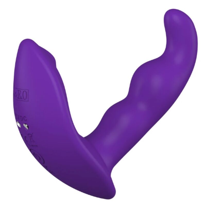 SHE.E.O - ROTERANDE VIBRERANDE ANALSTIMULATOR MED FJÄRRKONTROLL - LILA
