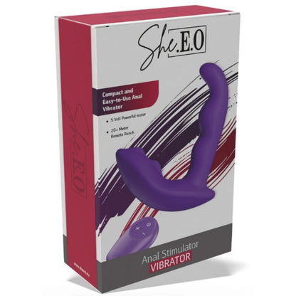 SHE.E.O - ROTERANDE VIBRERANDE ANALSTIMULATOR MED FJÄRRKONTROLL - LILA