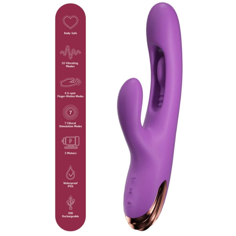 SHE.E.O - KANIN G-PUNKT-VIBRATOR MED DIGITAL RÖRELSE LILA
