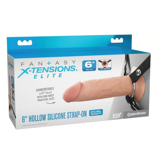FANTASY X-TENSIONS ELITE - 15,2 CM URHOLKAD SILIKON STRAP-ON