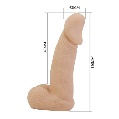 PRETTY LOVE - ZANE SELE MED FLEXIBEL DILDO 17 CM Ø 4,3 CM NATURLIG