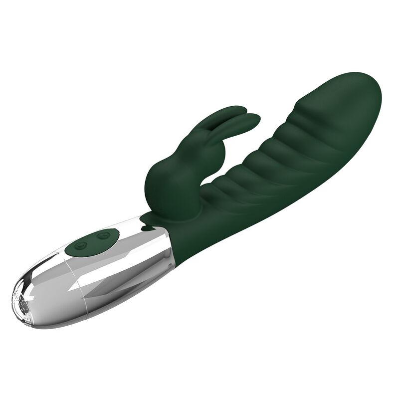 PRETTY LOVE - NAUGHTY BUNNY VIBRATOR 30 FUNKTIONER USB-UPPLADDNINGSBAR GRÖN