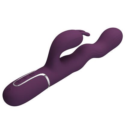 PRETTY LOVE - LOURSEN KANINVIBRATOR MED STÖTANDE RÖRELSE OCH 7 VIBRATIONSLÄGEN USB-UPPLADDNINGSBAR LILA